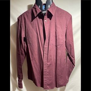 Old Navy Slim Fit M Maroon Long Sleeve